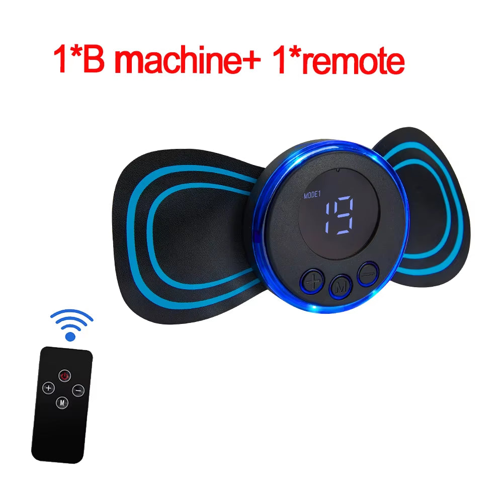 Neck Massager EMS Muscle Stimulator Electric Cervical Massage Patch Low Frequency Pulse Massage Pads Pain Relief Relaxation Tool
